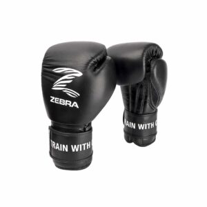ZEBRA Pro Signature Hook and Loop Training Gloves front and back view